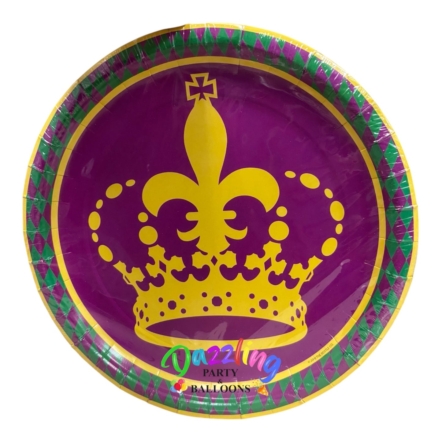 Mardi Gras Plates 9" 8/CT