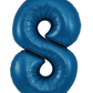 34” Number Balloon Navy Blue Foil