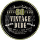 Vintage Dude 60th Birthday 7" Paper Plates The Man Myth Legend 8/CT