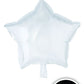 19" White Star Shape Foil Mylar Balloon Party Decor