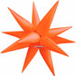 Prima Electric Orange 26" 3D Magic Starburst Shape Air Fill Foil Balloon