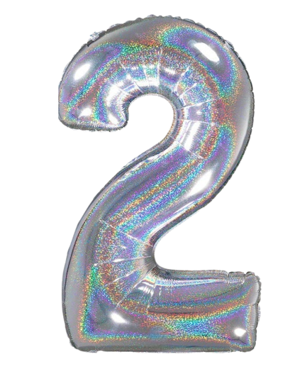 26" Foil  Balloon Number Holographic