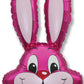 Huge Pink Rabbit Head Foil Balloon
