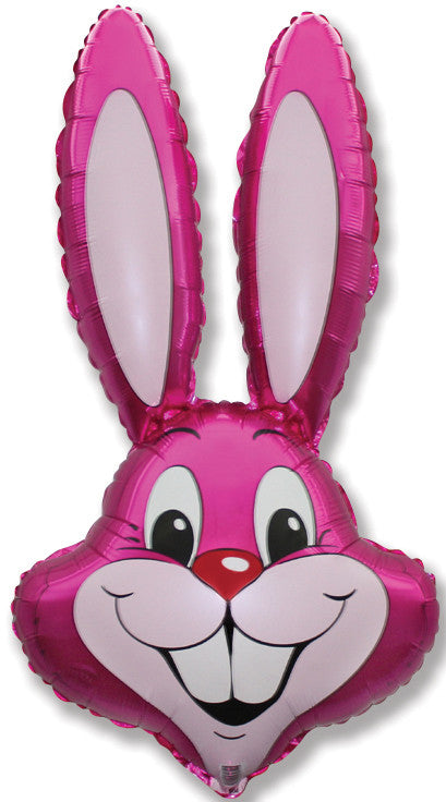 Huge Pink Rabbit Head Foil Balloon