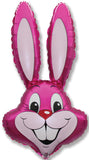Huge Pink Rabbit Head Foil Balloon