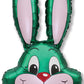 Huge Green Rabbit Head Foil Balloon