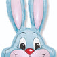 Huge Pastel Blue Rabbit Head Foil Balloon