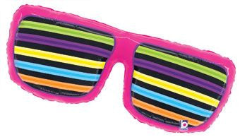 Neon Shades 80s Retro Sunglasses Supershape 31" Foil Balloon
