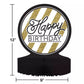 Black and Gold Happy Birthday Honeycomb Centerpiece 12" x 9" Party Decorations