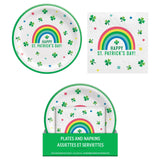 Happy St. Patrick's Day Shamrock Lunch Plates & Napkins Value Pack