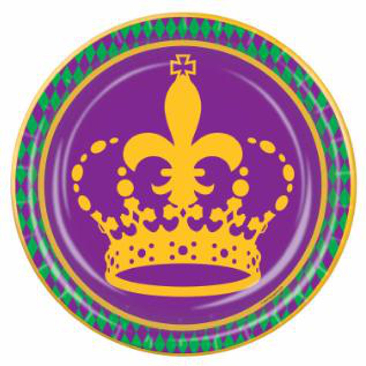Mardi Gras Plates 9" 8/CT