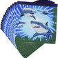 Circling Sharks Luncheon Napkins Birthday Party Decor Tableware 16pc/pk