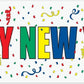 5' x 21" Jumbo Happy New Year Banner Sign Decoration Party Supply Plastic 1/PK