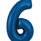 34” Number Balloon Navy Blue Foil