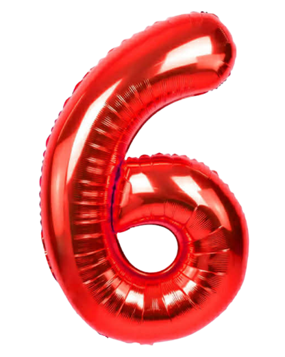 34” Number Balloon Red Trico