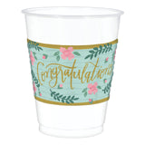 Mint To Be 'Congratulations' Plastic Cups 25/CT