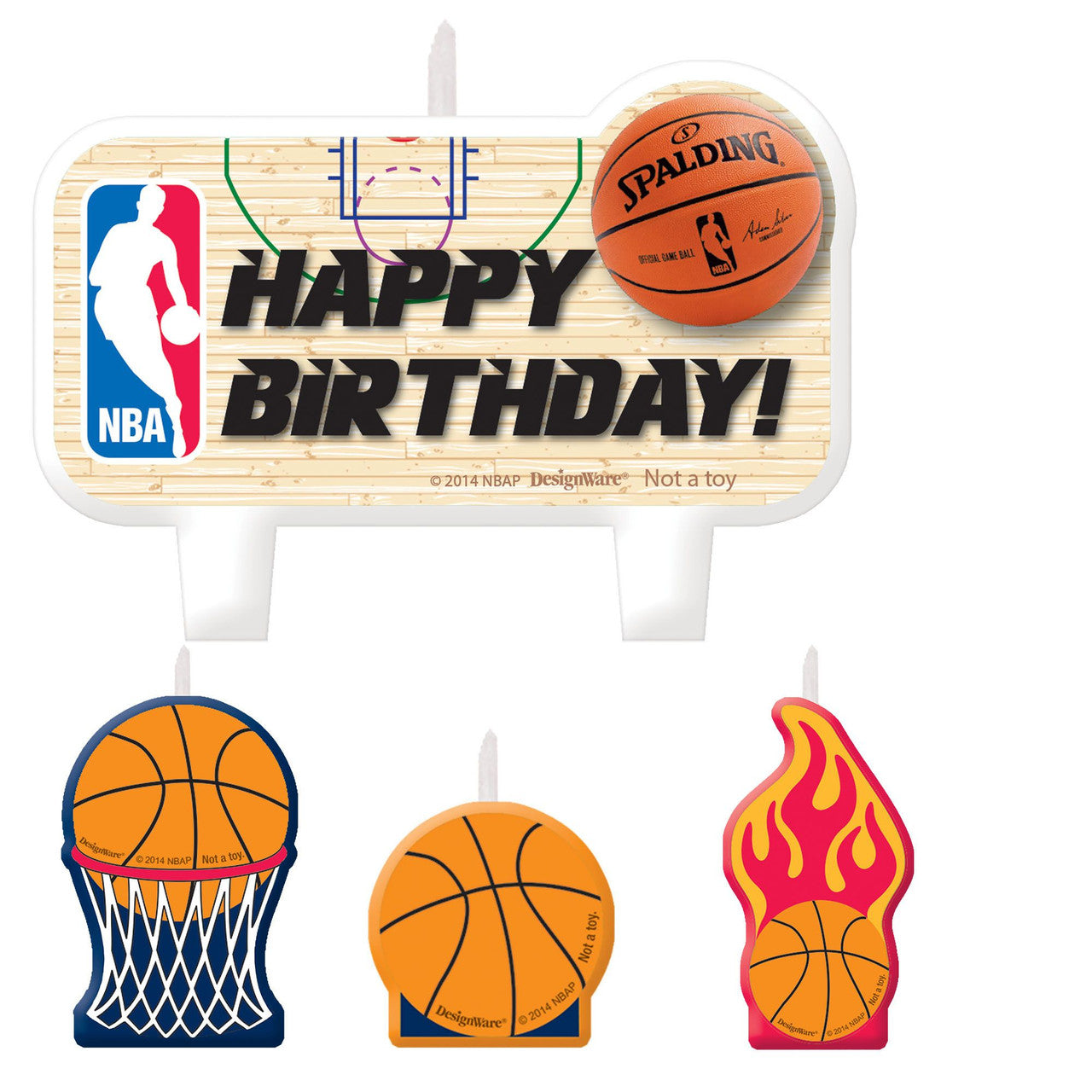 NBA Basketball Happy Birthday Cake Candle Set