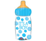 18" It's A Boy Baby Bottle Shaped Decorative Foil Balloon Party Decor
