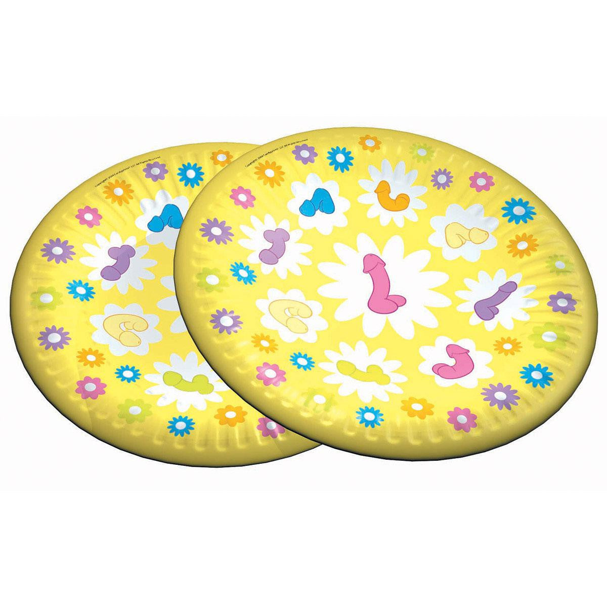 Super Fun Colorful Penis Dessert Plates