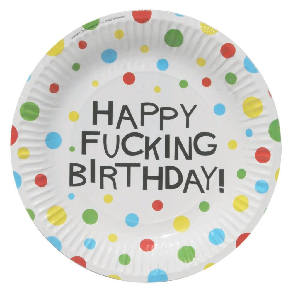 x-rated paper plates happy fucking birthday