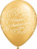 Gold Anniversary Latex Balloon