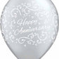 Silver Anniversary Latex Balloon