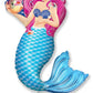 14" Airfill Only Mini Shaped Foil Balloon Mermaid