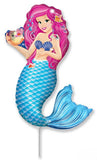 14" Airfill Only Mini Shaped Foil Balloon Mermaid