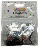 Balloon Confetti Dots 22 Grams Foil Holographic Silver 1CM-Round