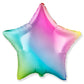 18" Star Gradient Pastel Foil Balloon