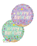 Ice Cream Party Happy Birthday Balloon 18"