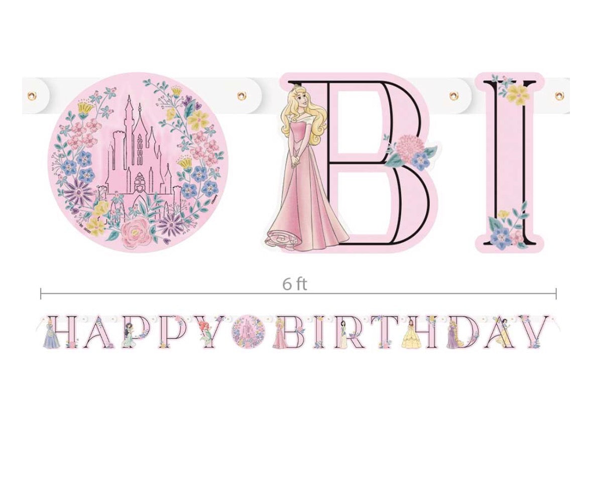 Disney Princess Happy Birthday Jointed Banner 6 Feet