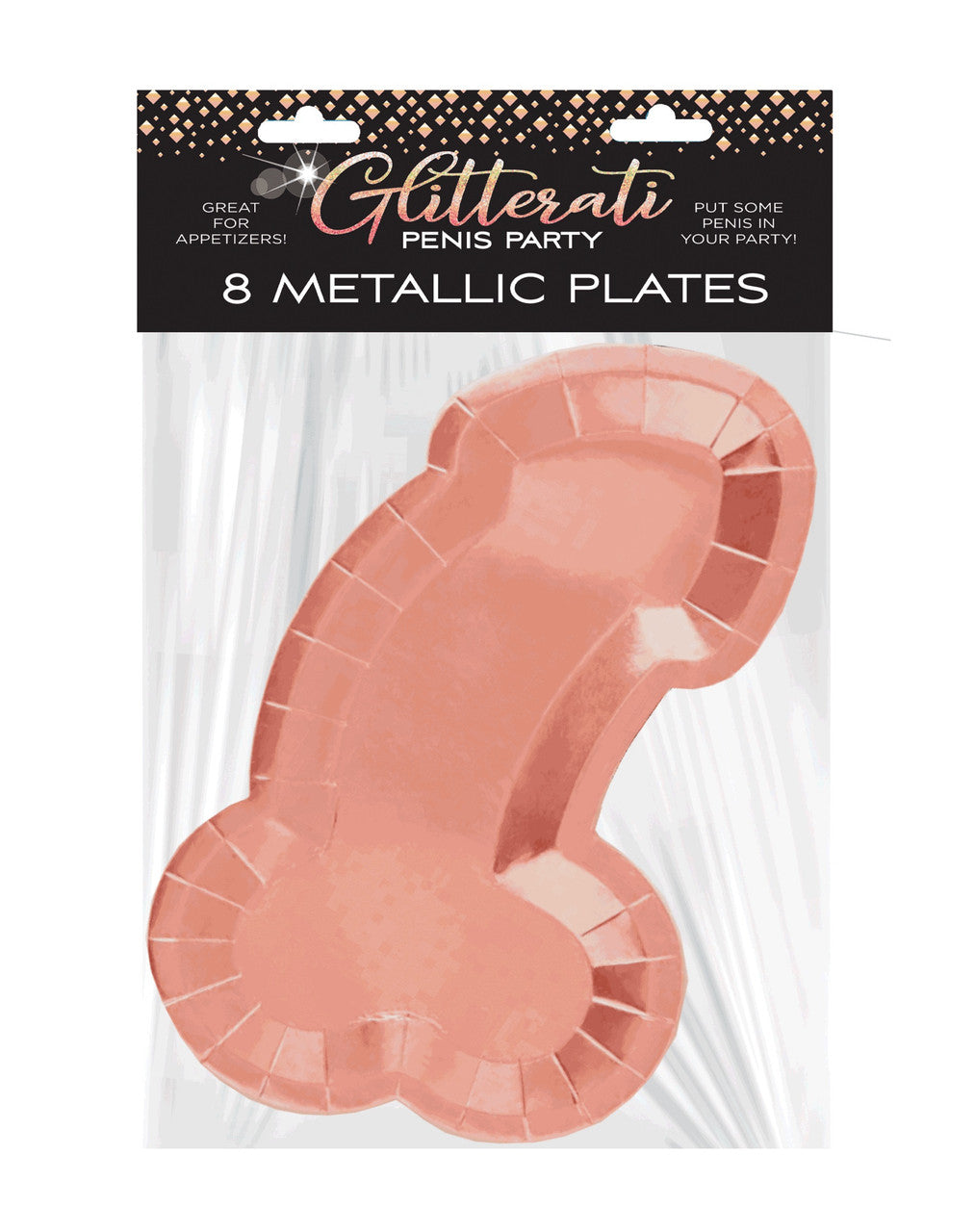 Glitterati Rose Gold Metallic Penis Plates