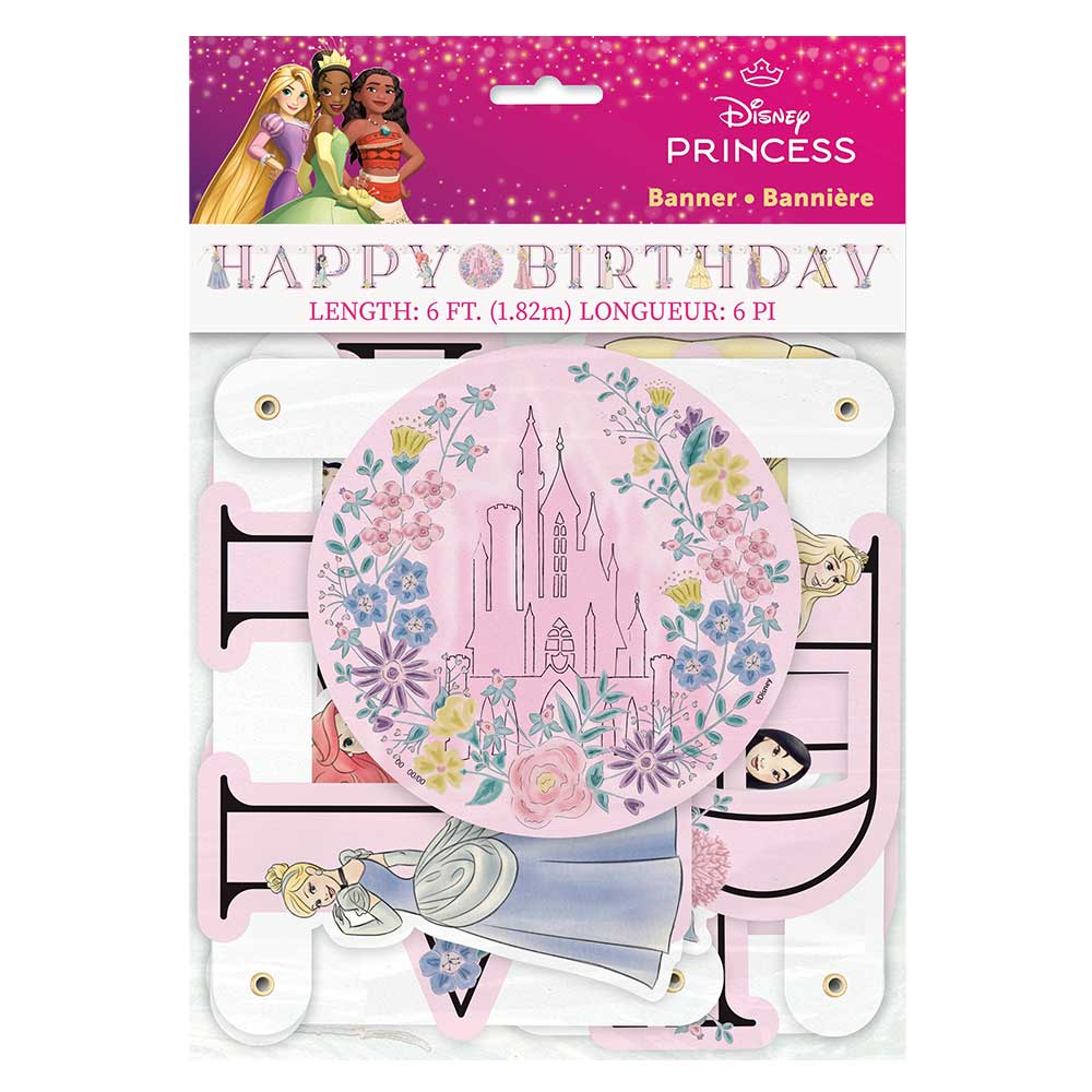 Disney Princess Happy Birthday Jointed Banner 6 Feet