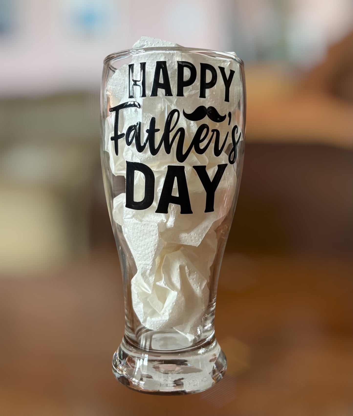 1st Time Dad Father's Day Pilsner Glass