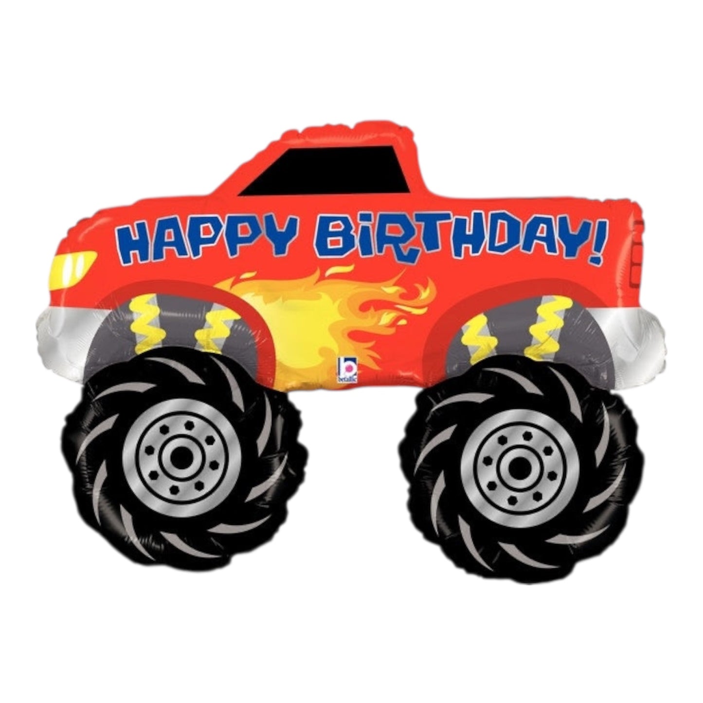 34" Monster Truck Happy Birthday Foil Balloon