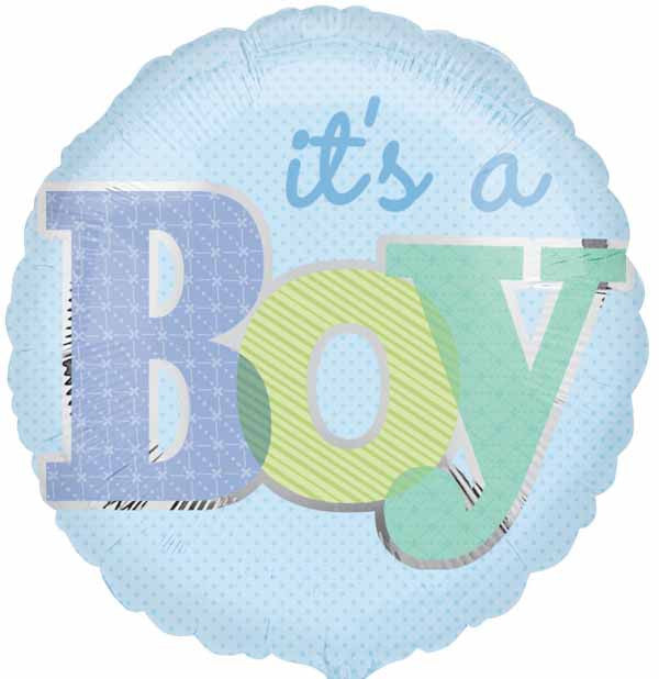 18" Baby Boy Foil Balloon