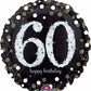 Anagram 18" Sparkling 60 Happy Birthday Holographic Foil Balloon Party Decor