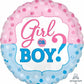 Baby Boy or girl balloons Gender Reveal Pink Blue