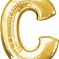 Super Big Gold C Letter Balloon