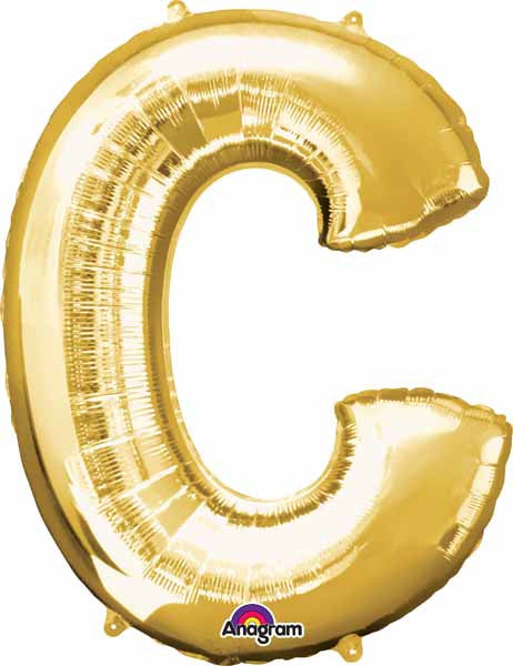 Super Big Gold C Letter Balloon