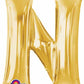Super Big Gold N Letter Balloon
