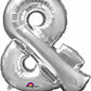 Super Big Silver & Symbol Foil Balloon