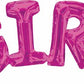 22" Girl Letters in Magenta Hot Pink