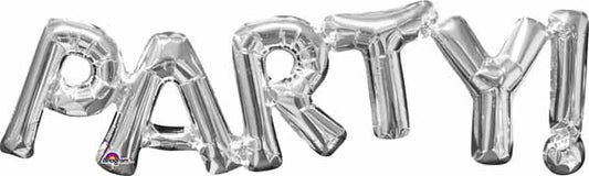 Air-Filled Birthday Decoration Silver Party