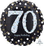 Anagram 18" Sparkling 70 Happy Birthday Holographic Foil Balloon Party Decor