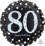 Anagram 18" Sparkling 80 Happy Birthday Holographic Foil Balloon Party Decor