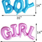 Blue Air-Filled 42" Boy Word Script Mylar Foil Balloon Decor