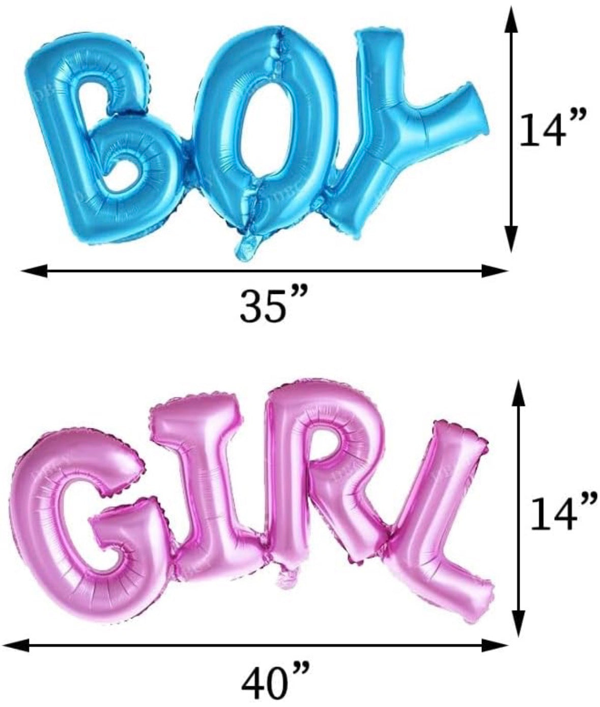 Blue Air-Filled 42" Boy Word Script Mylar Foil Balloon Decor