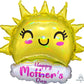 Big Mothers Day Smiling Sun Shaped Foil Balloon